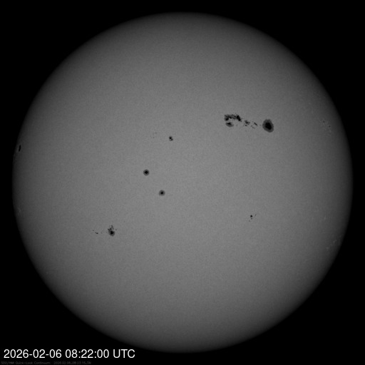 SDO/HMI intensity image (sunspots)